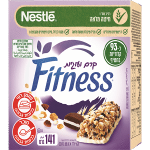 פיטנס חטיף דגנים קרם עוגיות 23.5x6גי