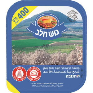 גבינה צהובה גוש חלב 28% 400ג`