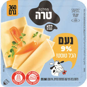 טרה גבינה צהובה 9% דק דק 360 גרם