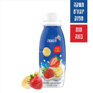דנונה יוגורט לשתייה תות בננה 250מ''ל