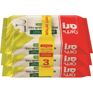 מטליות לחות גדולות לניקוי סנו מארז 50X3יח`