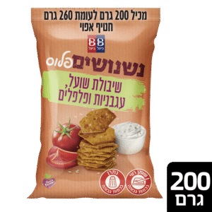 נשנושיםצ פלוס חטיף עגבניות ופלפלים