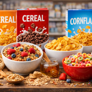 דגנים גרנולה וקורנפלקסים