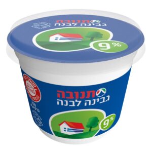 גבינה לבנה 9% שומן 250 גרם תנובה