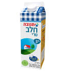 חלב תנובה טרי 3% שומנים בקרטון, 1 ליטר