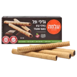 גליליות עלמה במילוי קרם שוקולד פרווה