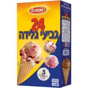 גביעי גלידה ממותקים 24 יח`
