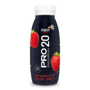 שטראוס דנונה פרו 20 חלבון בטעם תות 255 גרם