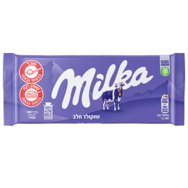 מילקה טבלת שוקולד חלב רגיל 90 גרם