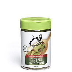 עלי דפנה ופלפל אנגלי שלם 40 גרם תבליני פרג