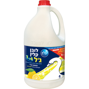 קלין לובן אקונומיקה ג'ל 4 ליטר ניחוח לימון