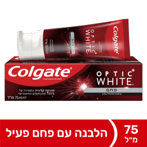 משחת שיניים קולגייט אופטיק וויט פחם 75 מל