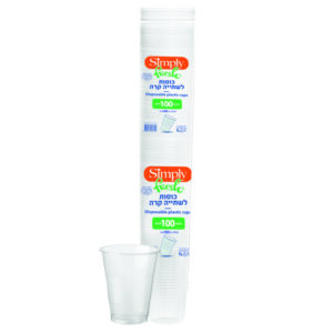 כוסות לשתיה קרה 100 יח סימפלי