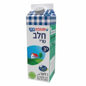 חלב תנובה טרי 3% שומנים בקרטון, 1 ליטר