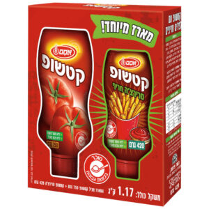 אסם מארז קטשופ'+סרירצ'ה 1.17 קג